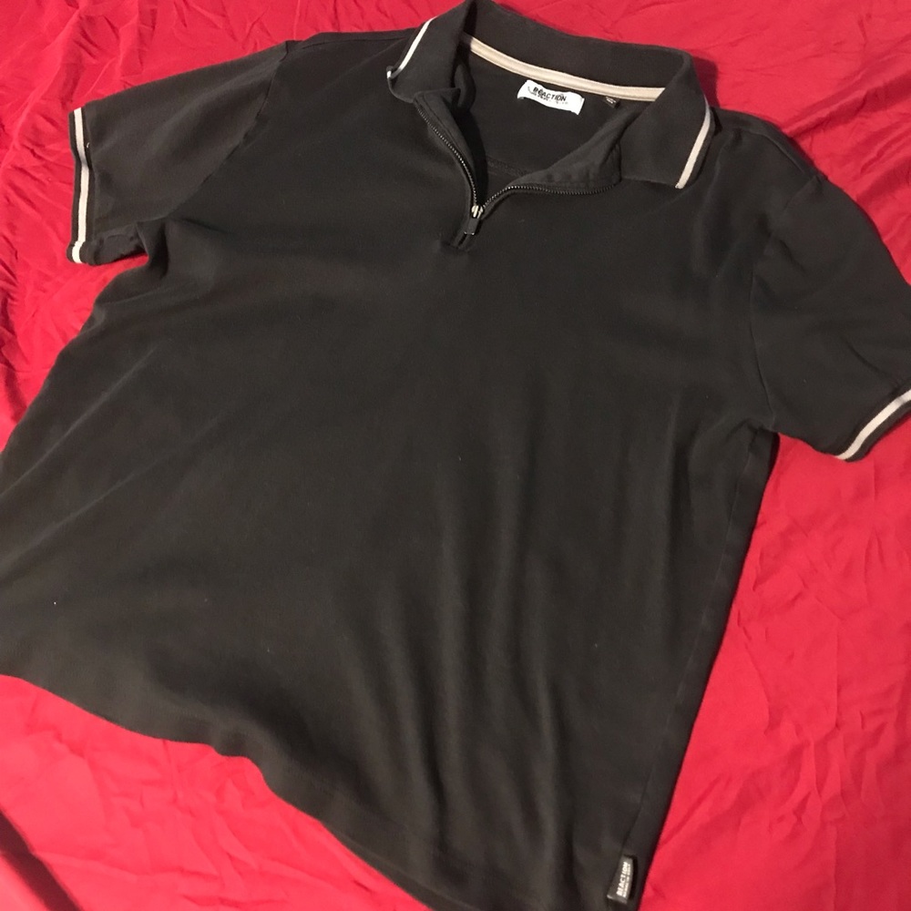 Reaction by Kenneth Cole polo shirt w zipper